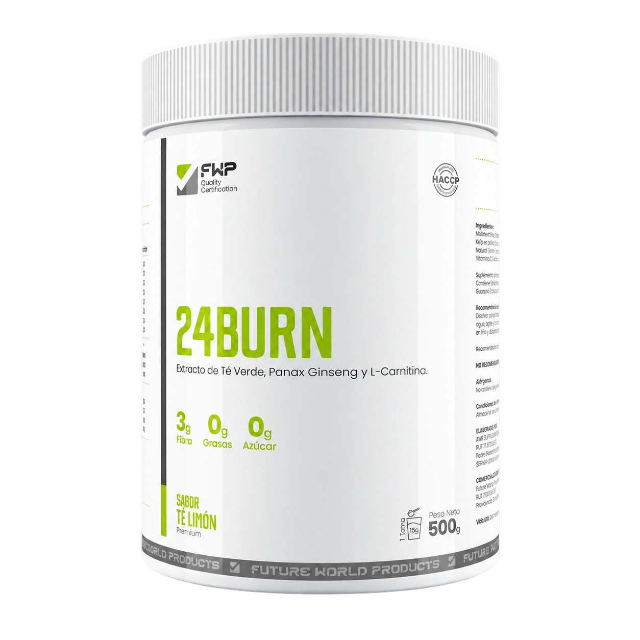 Envase de 24BURN sabor té limón