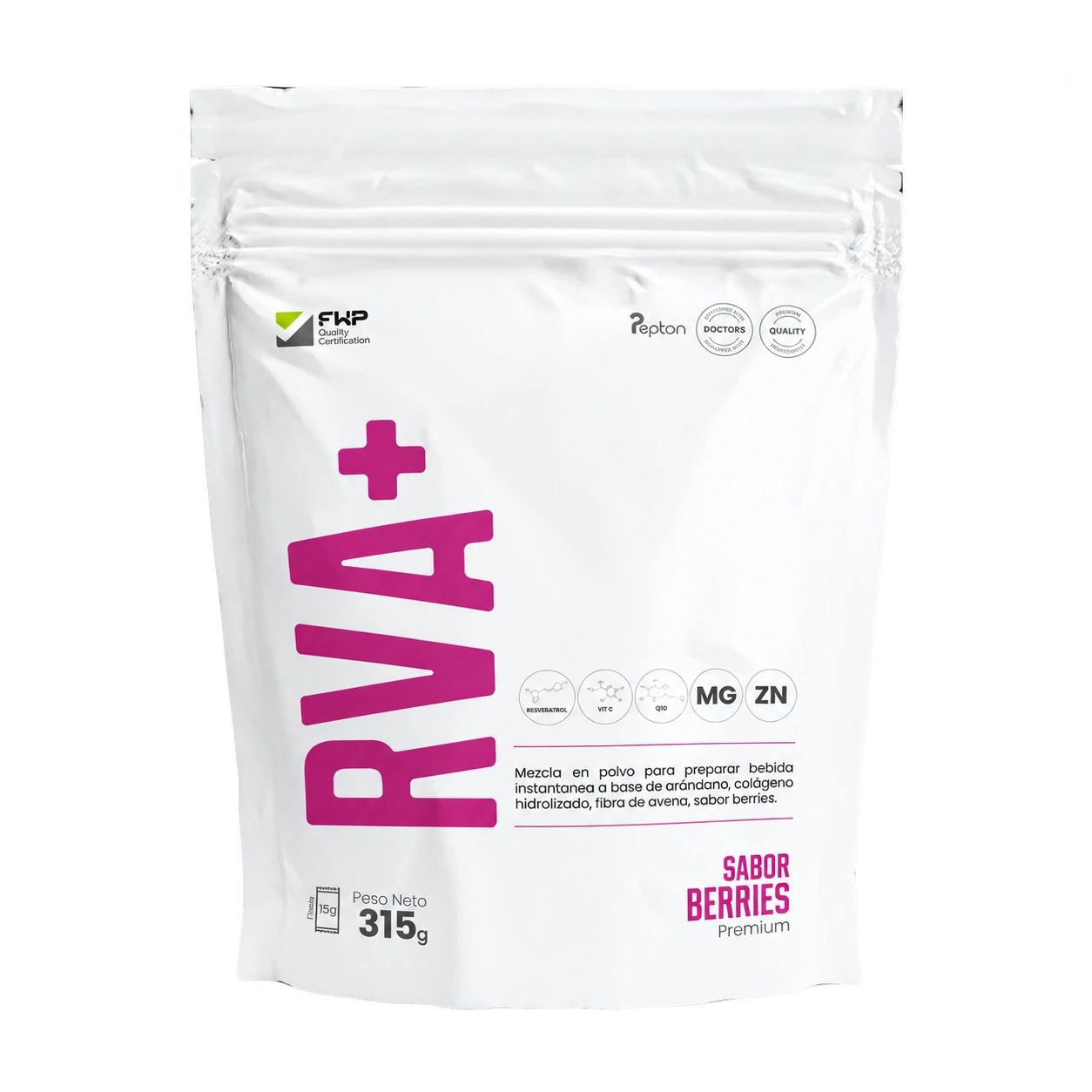 Envase doypack de RENÖVA+ sabor berries